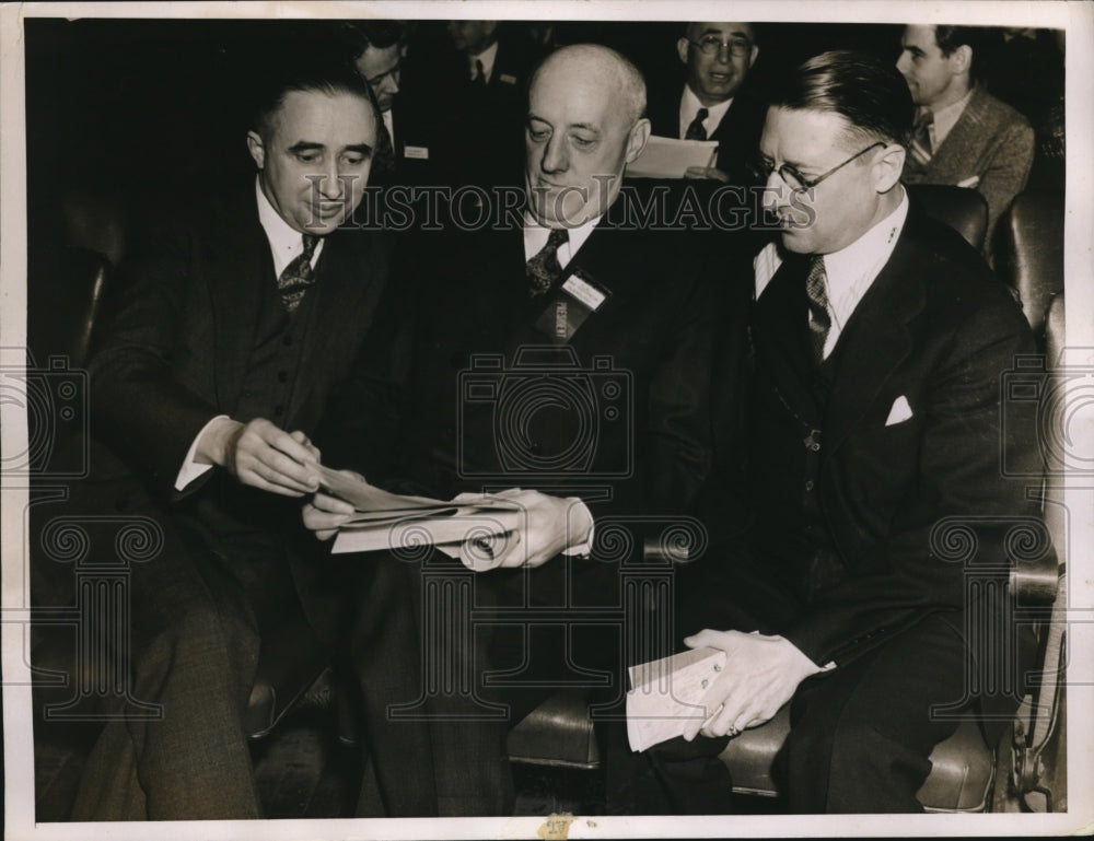 1937 Press Photo Prominent Engineers At American Institute Electrical Engineers