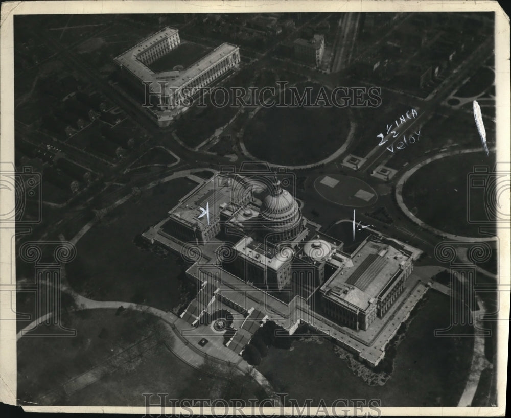 1933 Press Photo Aerial view of White House