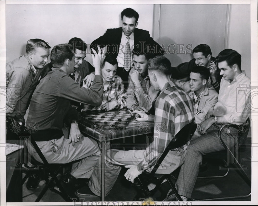 1952 Press Photo Jonesboro Ark Shukri Khatieb & friends at State College