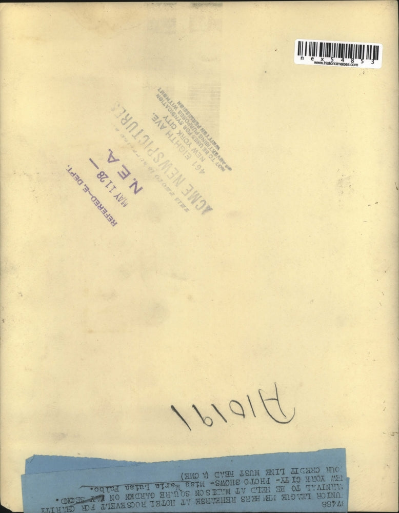 1928 Press Photo Maria Luisa Falbo at Charity Carnival Rehearsal in New York