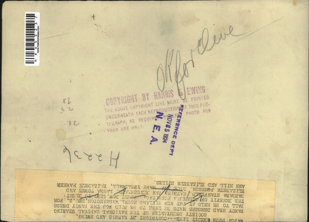 1924 Press Photo Wash DC debutantes Stanfield,Rensseleer,Towne