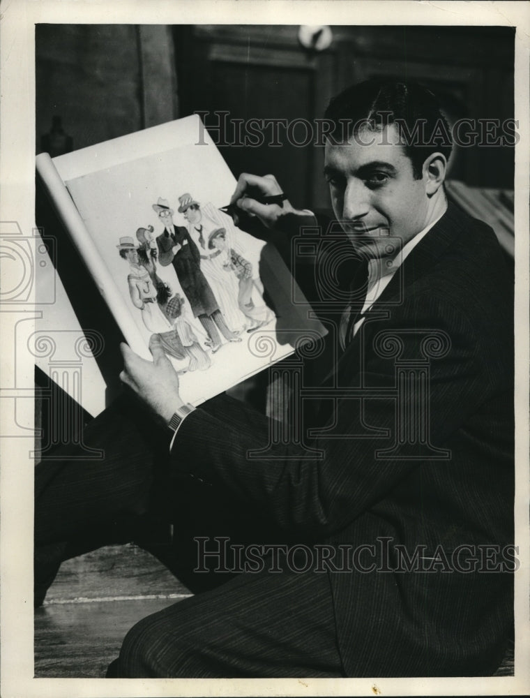 1932 Press Photo Hans Michael German artist o fcartoons - nex55524