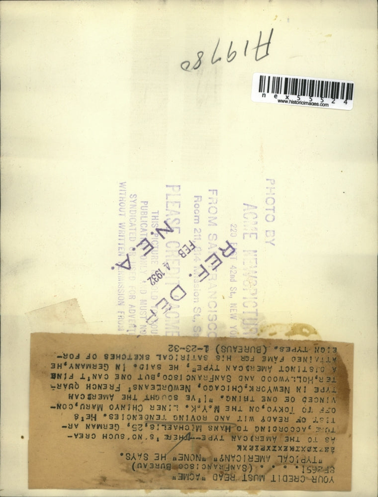 1932 Press Photo Hans Michael German artist o fcartoons - nex55524