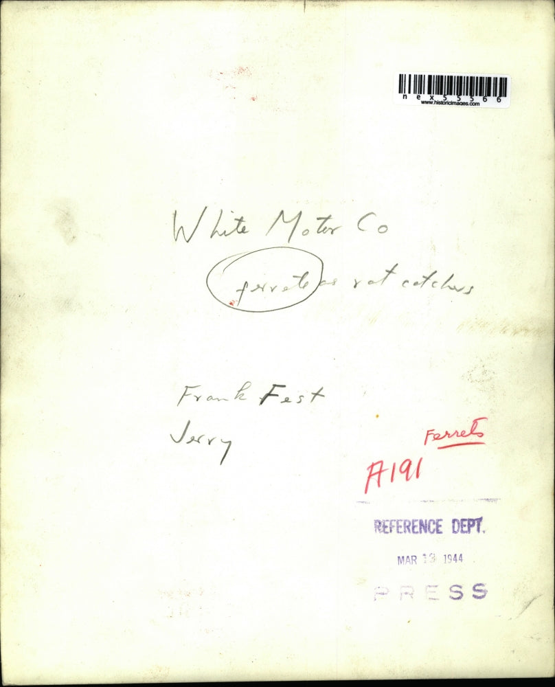 1944 Press Photo Frank Fest, White Moter Company