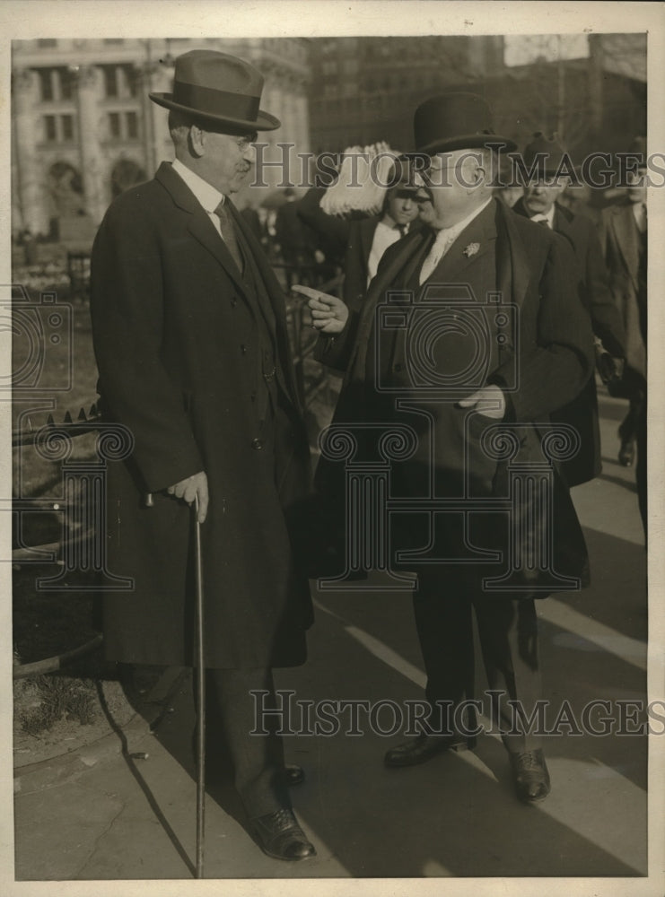 1923 Press Photo Ex New York Governor Nathan L. Miller, Abraham L. Erlanger