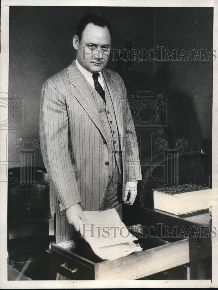 1932 Press Photo Ray T. Miller, Cleveland Mayor Democratic Candidate
