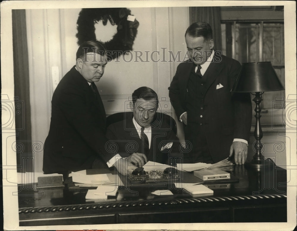 1926 Press Photo Mayor Walker of NY Charles Kerrigan & Edward Stanton