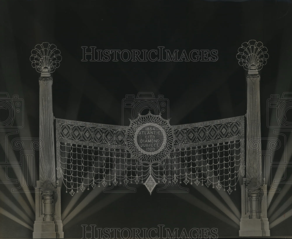 1929 Press Photo Archway of Jewels in Atlantic City