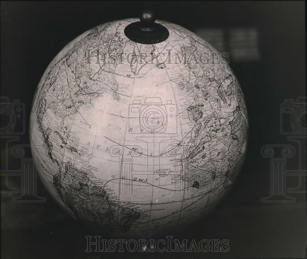 1923 Press Photo A globe map of the world