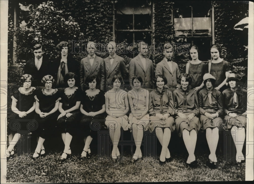 1925 Press Photo Twins Max & Muriel Lafferty, Chas & Tom Wood, Earl & Marie Earn