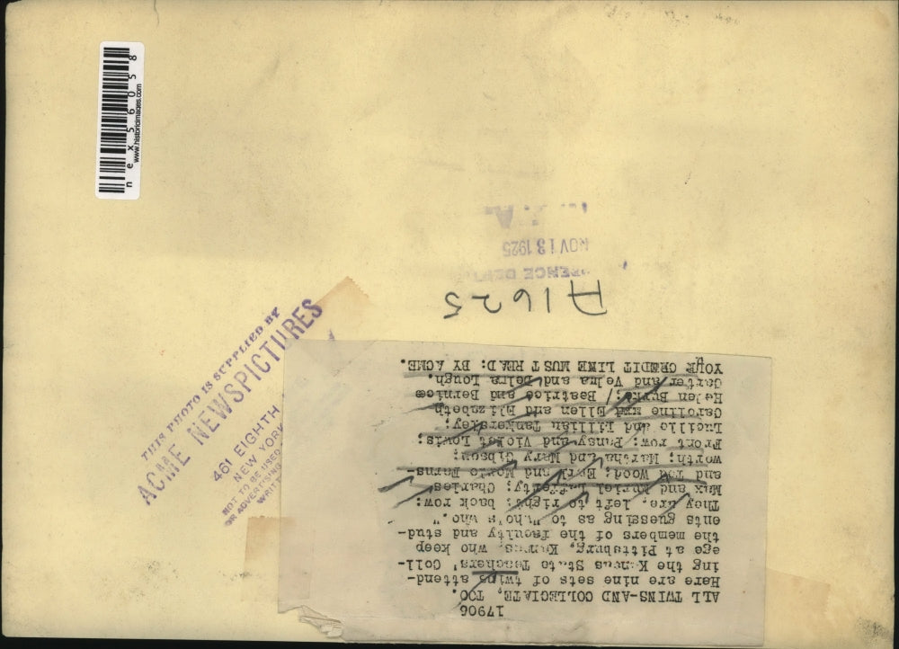 1925 Press Photo Twins Max & Muriel Lafferty, Chas & Tom Wood, Earl & Marie Earn