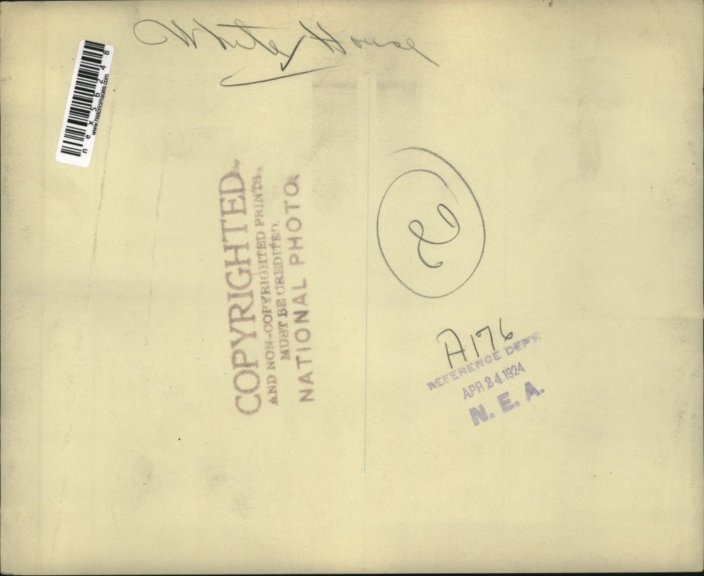 1924 Press Photo The White House in Wash DC & crowds of people