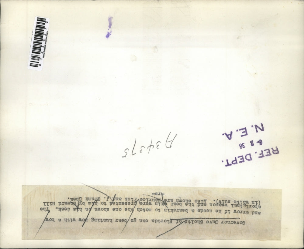 1936 Press Photo Fla Gov Dave Scholtz, - nex56272