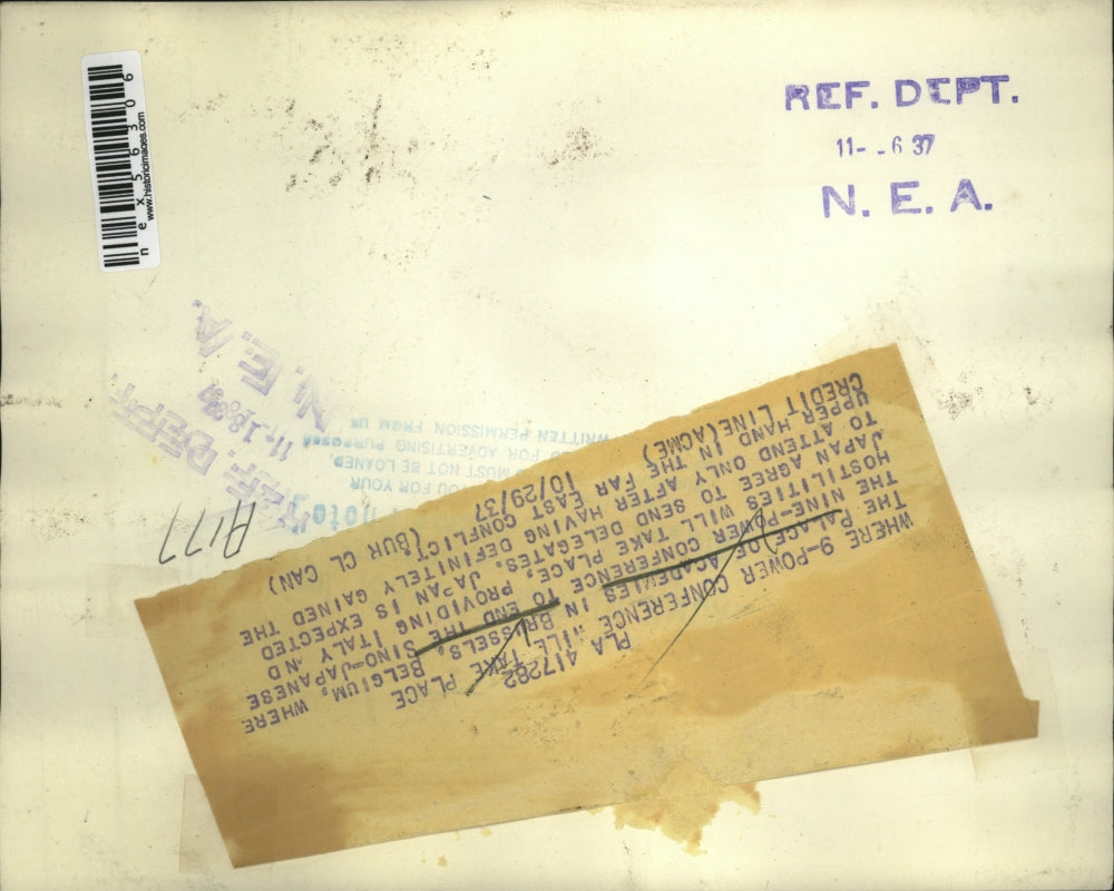 1937 Press Photo The Palace of Academies in Brussels, Belgium