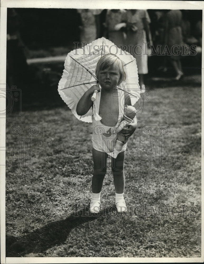 1930 Press Photo Toddler Phyllys Potts, Daughter New York Socialite W.R. Potts