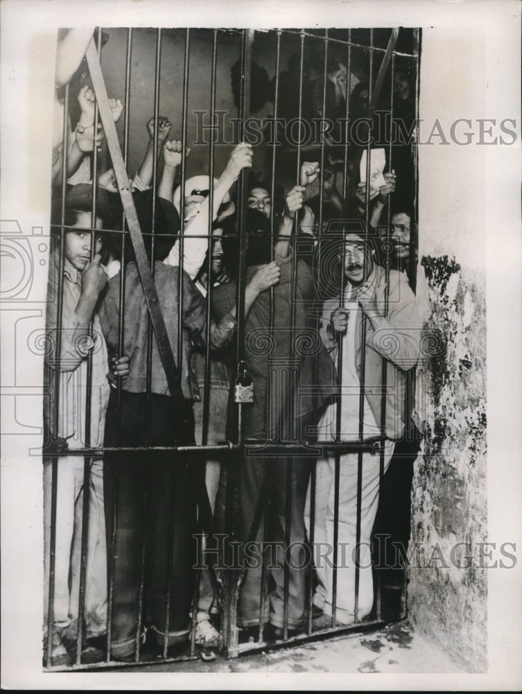 1937 Press Photo Crowded Mexico City Jail After Congressional Election
