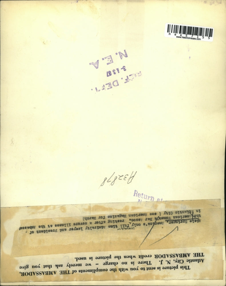 1937 Press Photo Adele Spinger, Woman Admiralty Lawyer