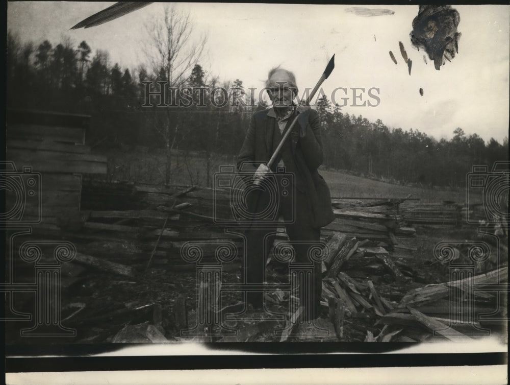 1927 Press Photo Francis Hughes, 102 yrs old of Tenn