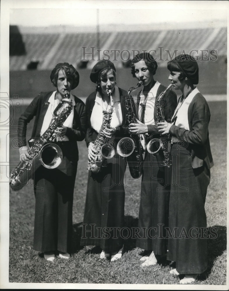1932 Press Photo Hollywood Harmonettes V Hansman, E Young, L Markel, M Housman