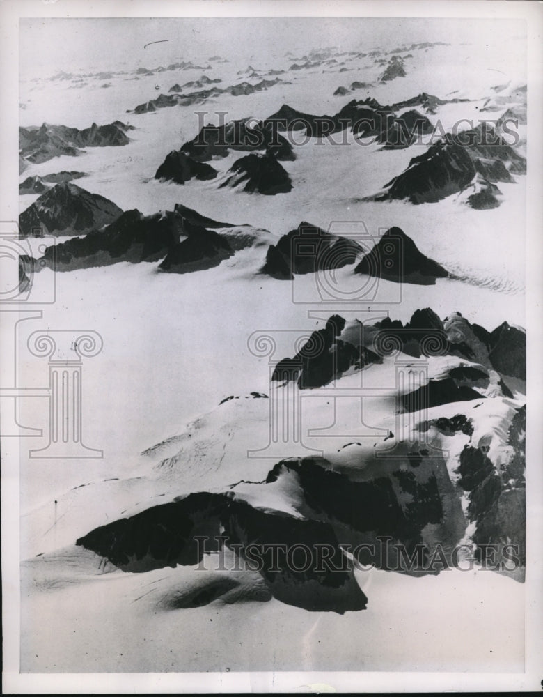 1951 Press Photo Keflavik Iceland Artic waste areas covers in snow