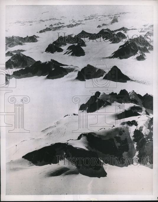 1951 Press Photo Keflavik Iceland Artic waste areas covers in snow