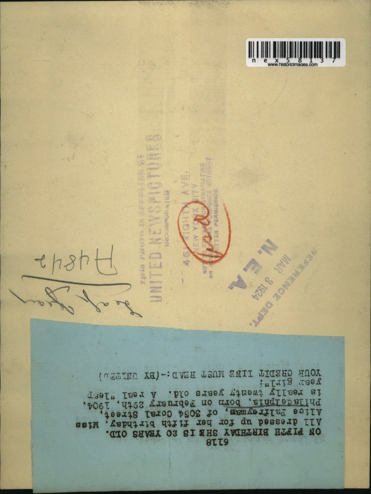 1924 Press Photo Alice Palfreyman of Philadelphia Paleap year girl age 20