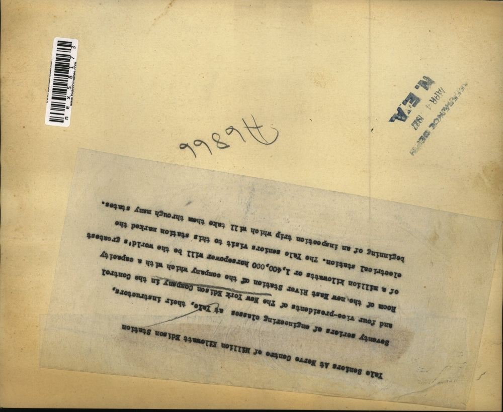 1927 Press Photo Engineer students of Yale at NY Edison Co tour control room