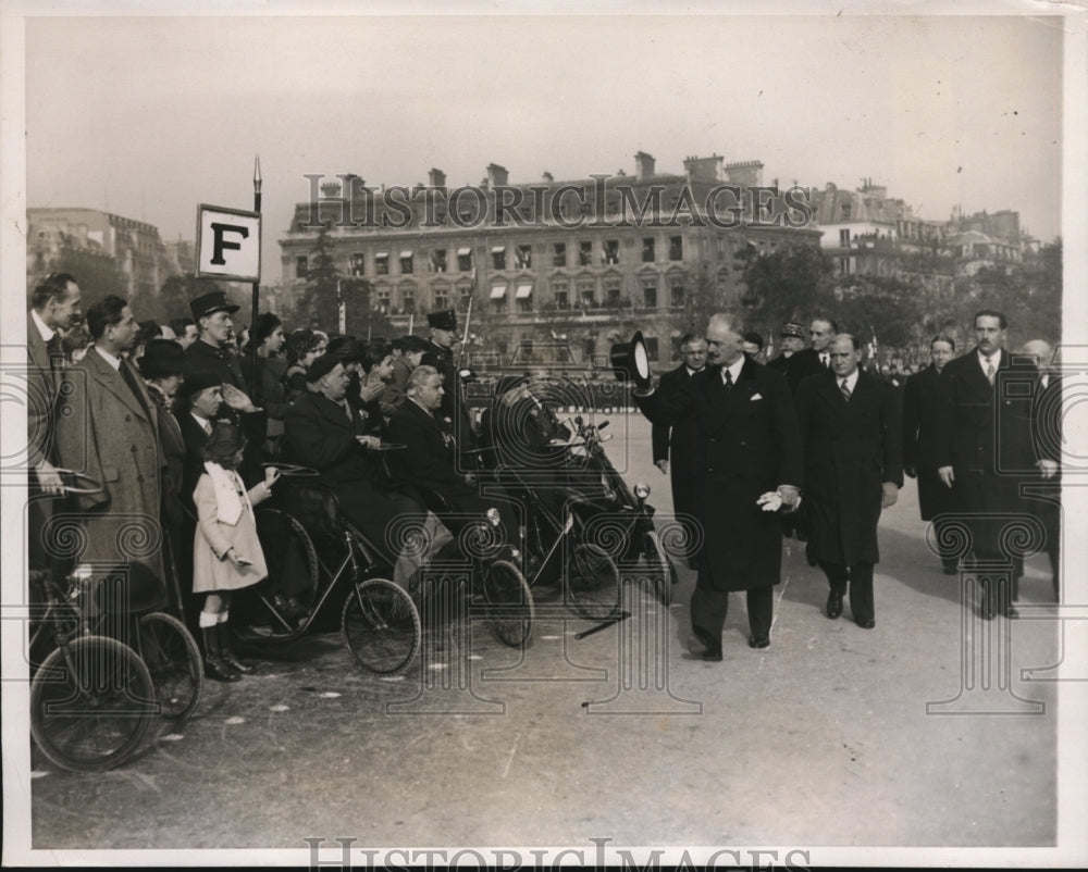 1938 Press Photo Paris President LeBrun & Edouard Daladier