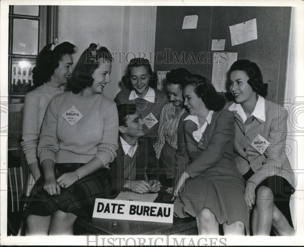 1941 Press Photo Berkeley Calif Univ of Cal Frank Fenley, PAt Berstein
