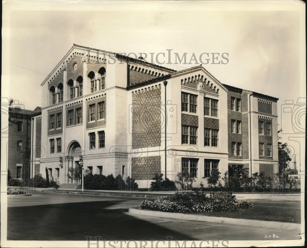 1933 Press Photo Bridge Hall at Univ of Southern Calif campus