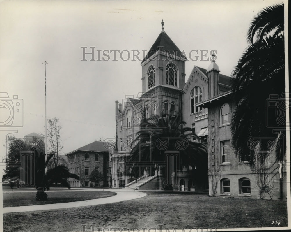 1933 Press Photo Old College bldg at Univ of Southern Calif