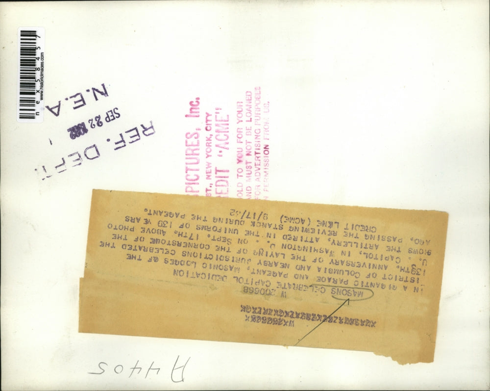 1932 Press Photo Masons Celebrate Capitol Dedication at Parade - nex58457