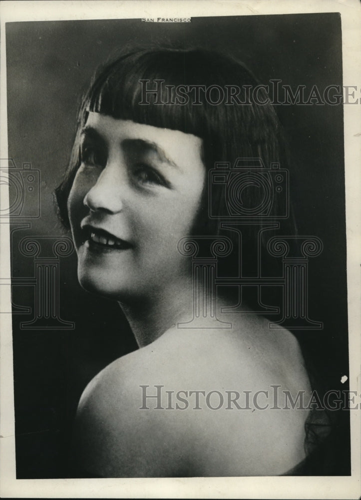 1928 Press Photo Peggy Naylor Peralta passenger rescued from water
