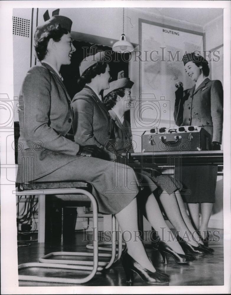 1954 Press Photo London Carol Herdman,Pat Hill, Bea Toll & Ann Whiteway