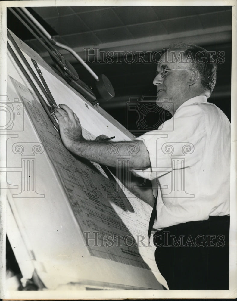 1941 Press Photo Alexander Reid, Westinghouse Tool Designer