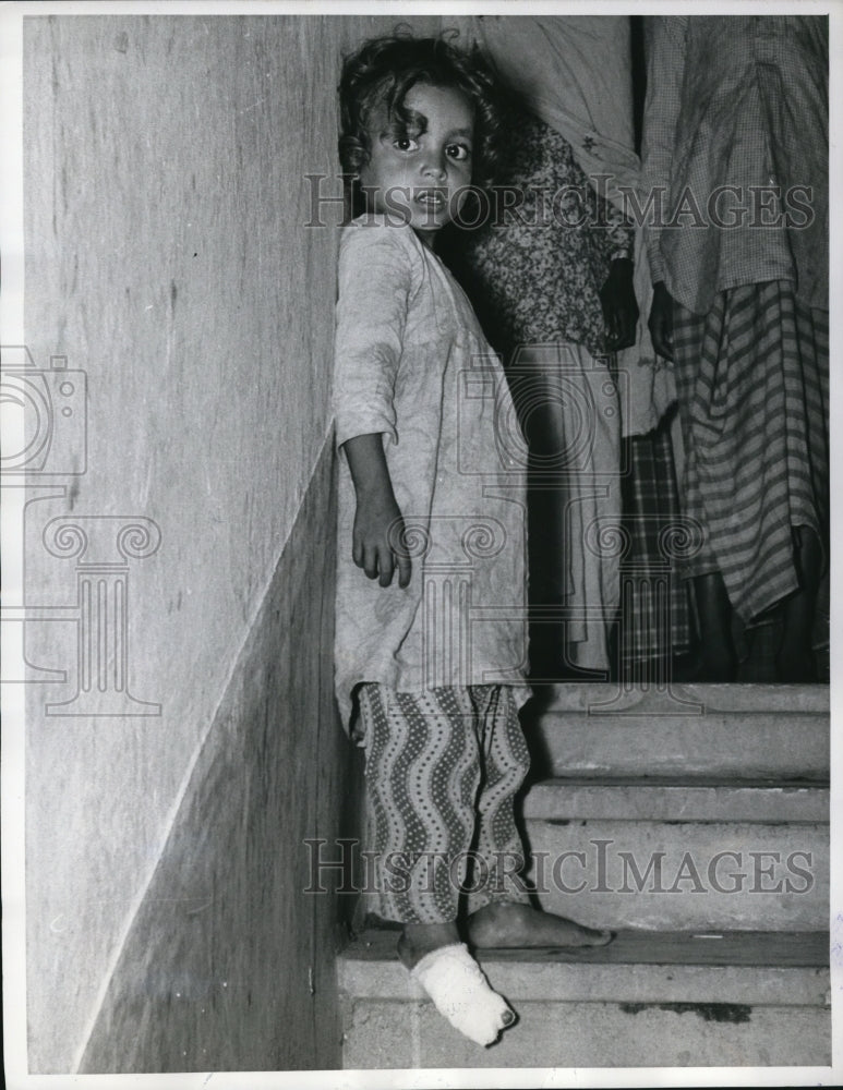 1960 Press Photo Storm Refugee Orphan Girl, Chittagong, East Pakistan
