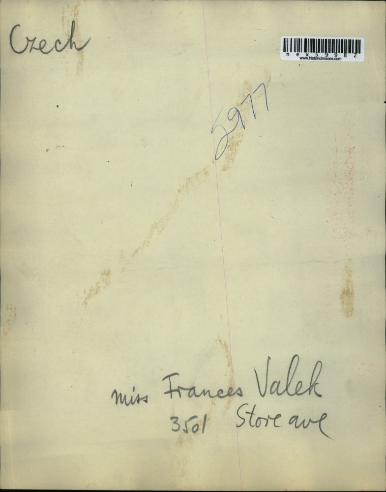 Press Photo Czech Woman in Traditional Dress