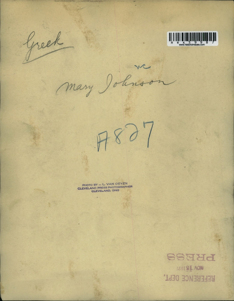 1927 Press Photo Greek Woman in Traditional Costume / Dress