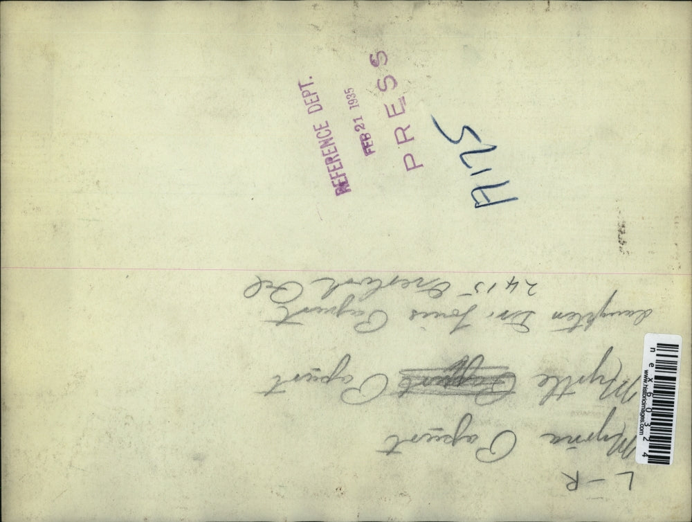 1935 Press Photo Twin Girls Myrna & Myrtle Papurt, Daughters of Dr. Louis