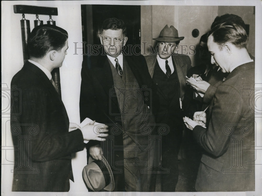1935 Press Photo Mayor Edward J. Kelly of Chicago (2nd from left)