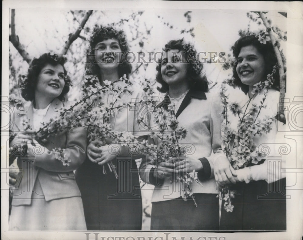 1949 Press Photo Joy Mottola, Harriet Peters, Geraldine Hawkins, Anita Esposito