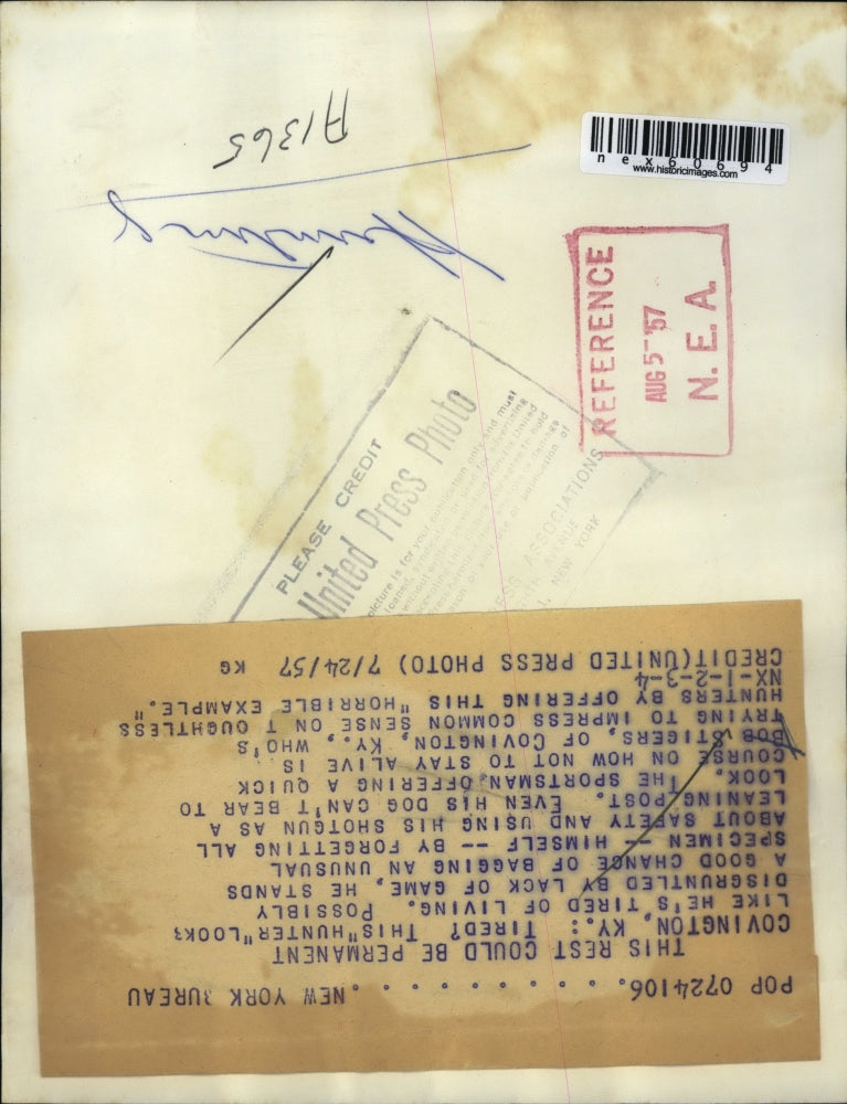 1957 Press Photo Covington Kentucky, teaching on unsafe practices with guns