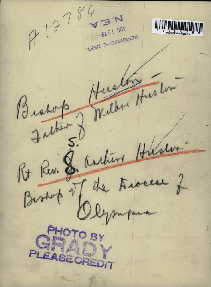 1929 Press Photo Bishop Huston father or Rt Rev Arthur Huston