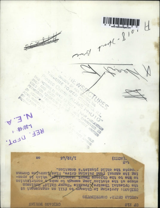 1948 Press Photo Chicago Heart Assoc campaign L Gorman & F Robinson