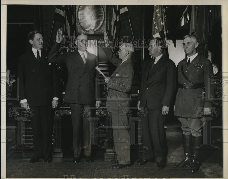 Load image into Gallery viewer, 1930 Press Photo The New Asst. War Secretary takes oath of office
