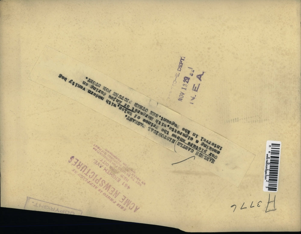 1929 Press Photo Hanlech Castle Historical Pageant