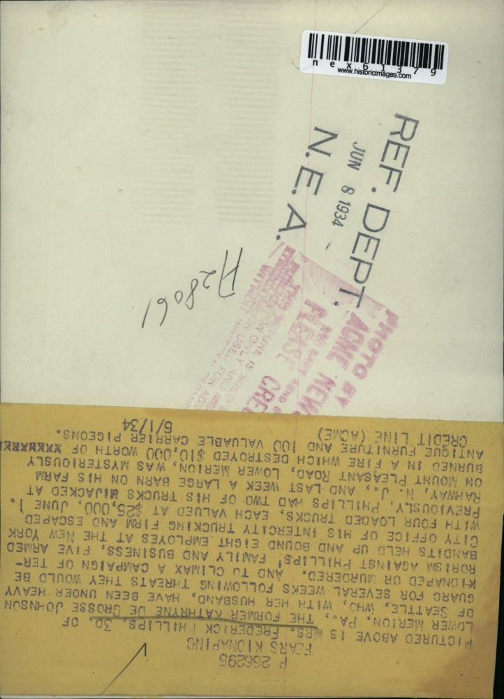 1934 Press Photo Mrs Frederick Phillips nee Kathryne De Grosse Hohnson