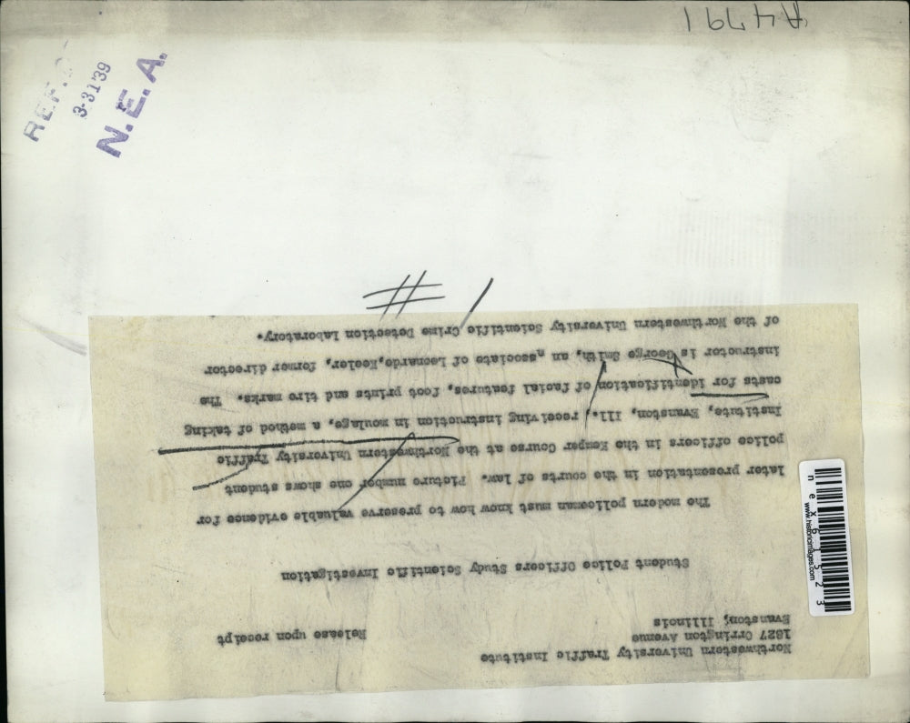 1939 Press Photo George Smith & Police Northwestern University Traffic Institute