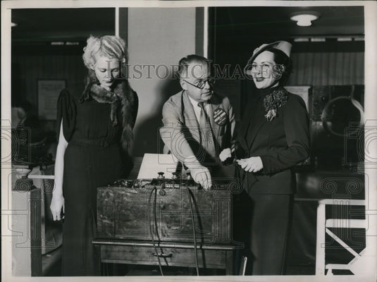 1935 Press Photo Dr Orestes Caldwell, M Duke , Corianna Mura