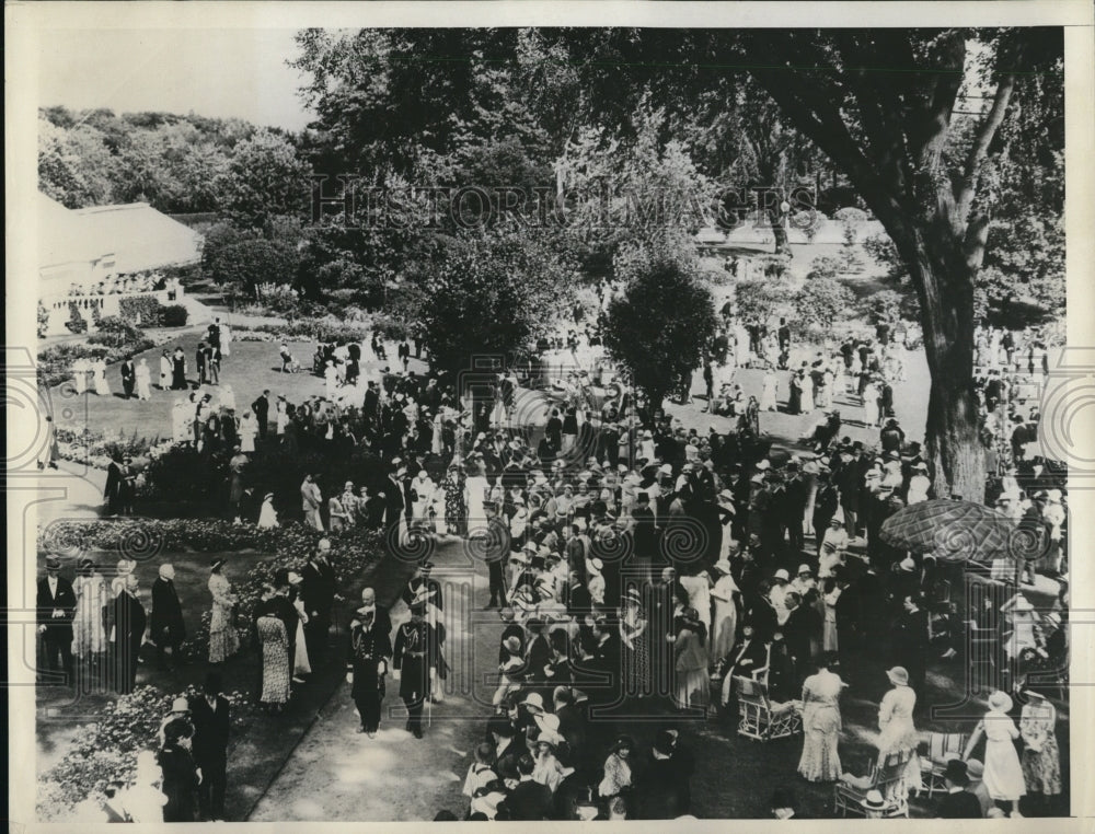 1932 Press Photo Lord Bessborough,Governor General of Canada gave a garden party